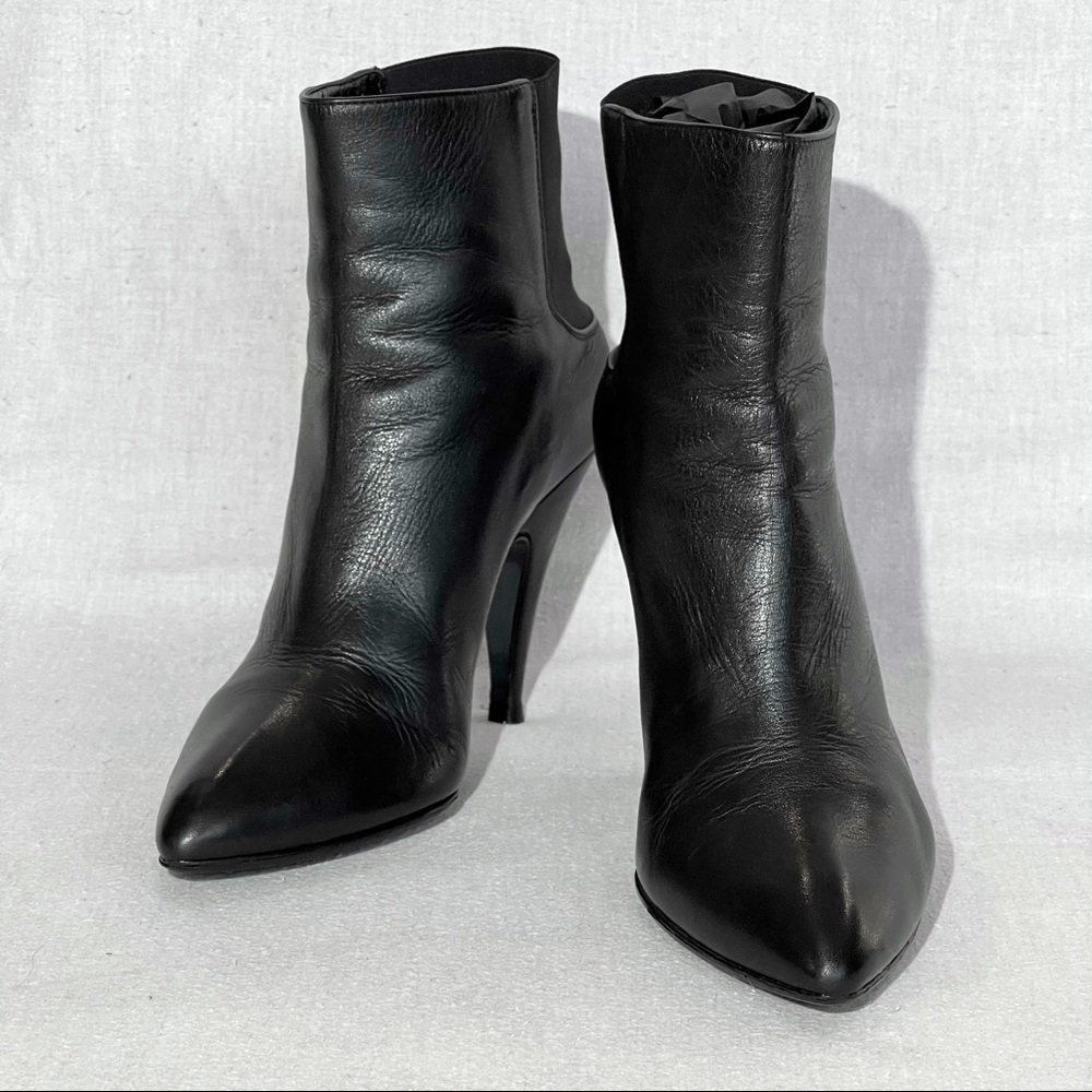Patrizia Pepe Leather Stiletto Heel Ankle Boots